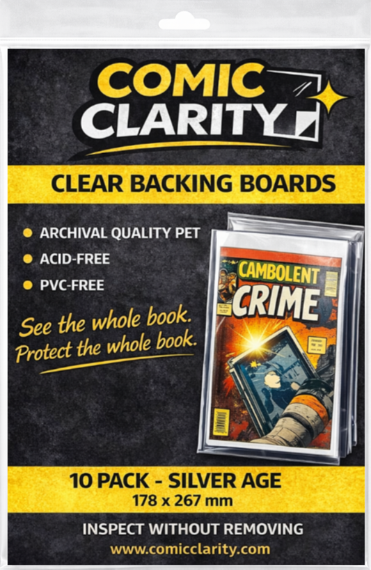 Comic Clarity Clear Backing Boards – Silver Age